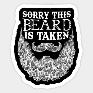 Sorry This Beard is Taken Couple Falling in love Sticker